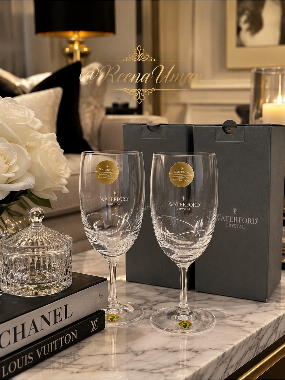 Waterford Ballet Ribbon Essence Water Glass Set of 2 | NEW IN BOX